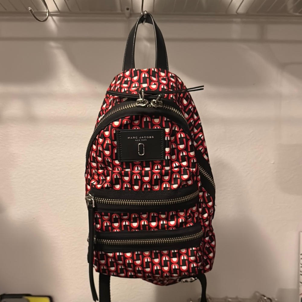 Marc Jacobs Red Scream Backpack